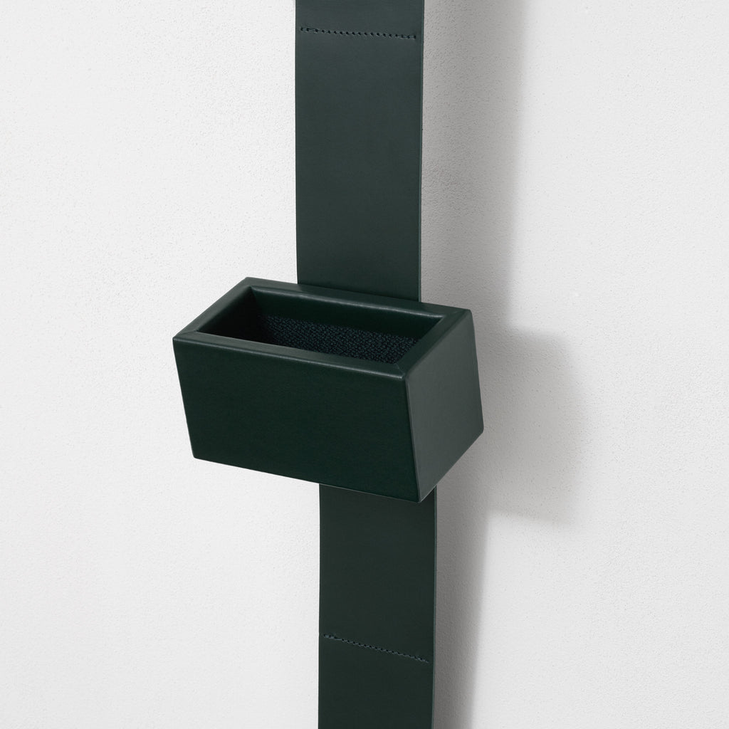 Kvadrat / Raf Simons 'Leather Accessory Box' - Small Dark Green In-Situ