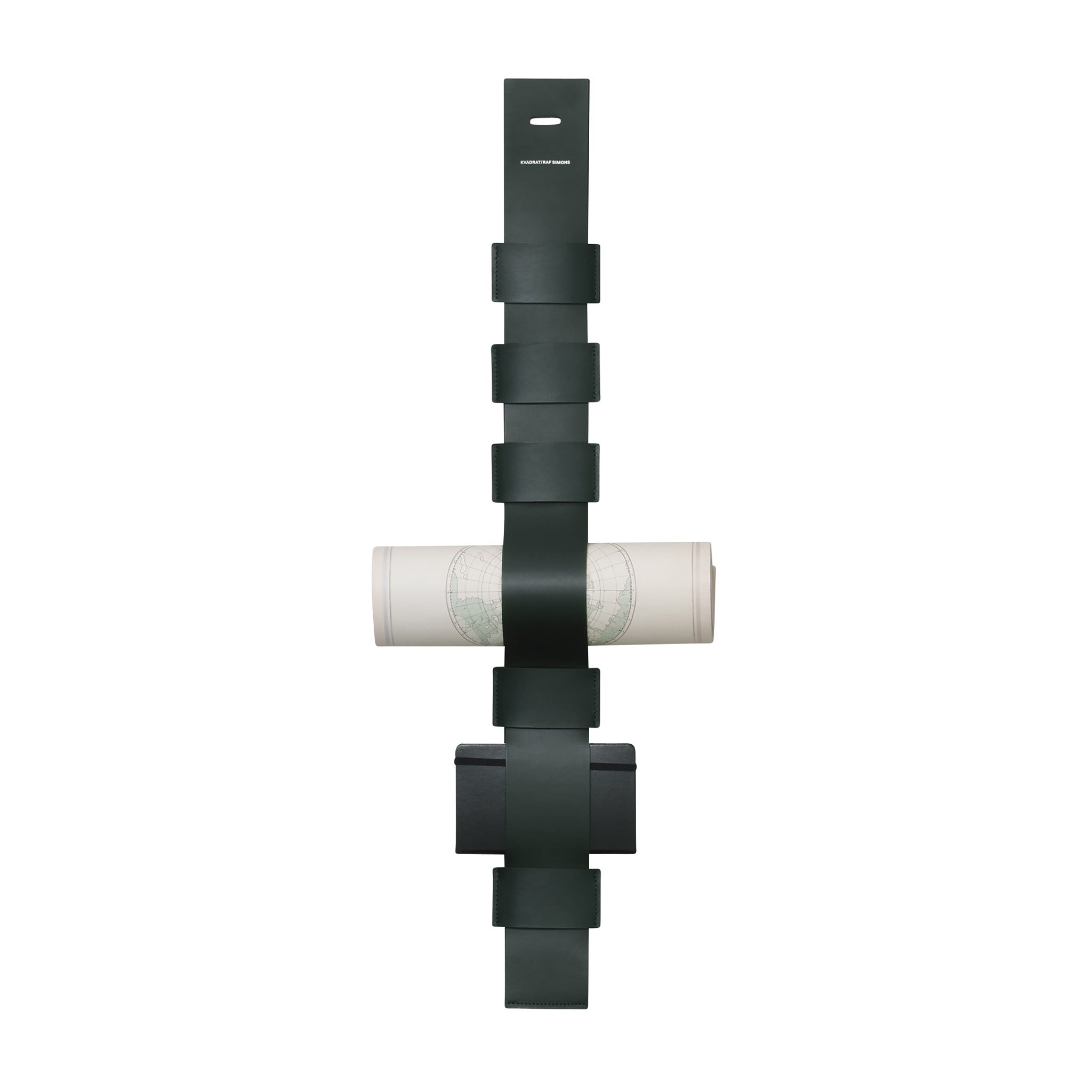 Kvadrat / Raf Simons 'Leather Magazine Strap' Dark Green