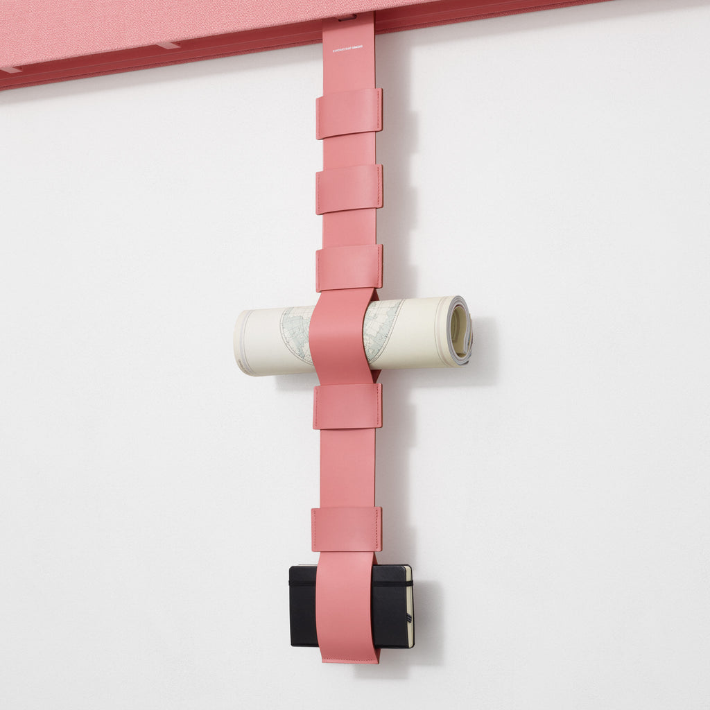Kvadrat / Raf Simons 'Leather Magazine Strap' Pink In-Situ