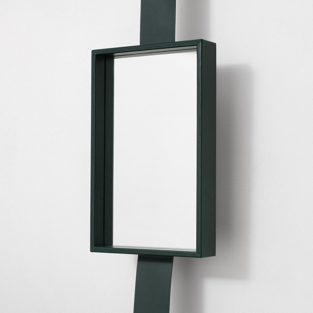 Kvadrat / Raf Simons 'Leather Mirror Tray' Dark Green Hanging