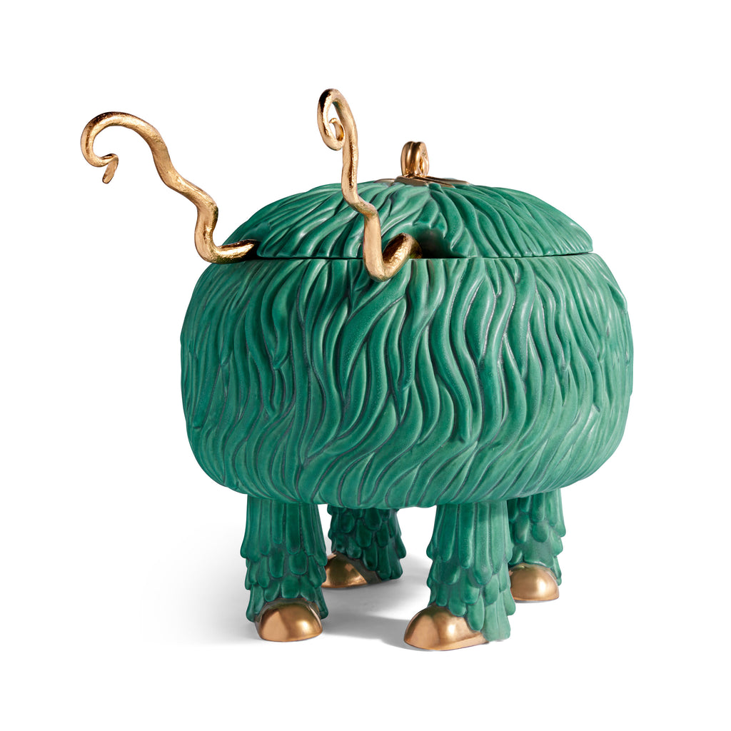 L'Objet x Haas Brothers Fox Salad Monster Serving Bowl - Green Front