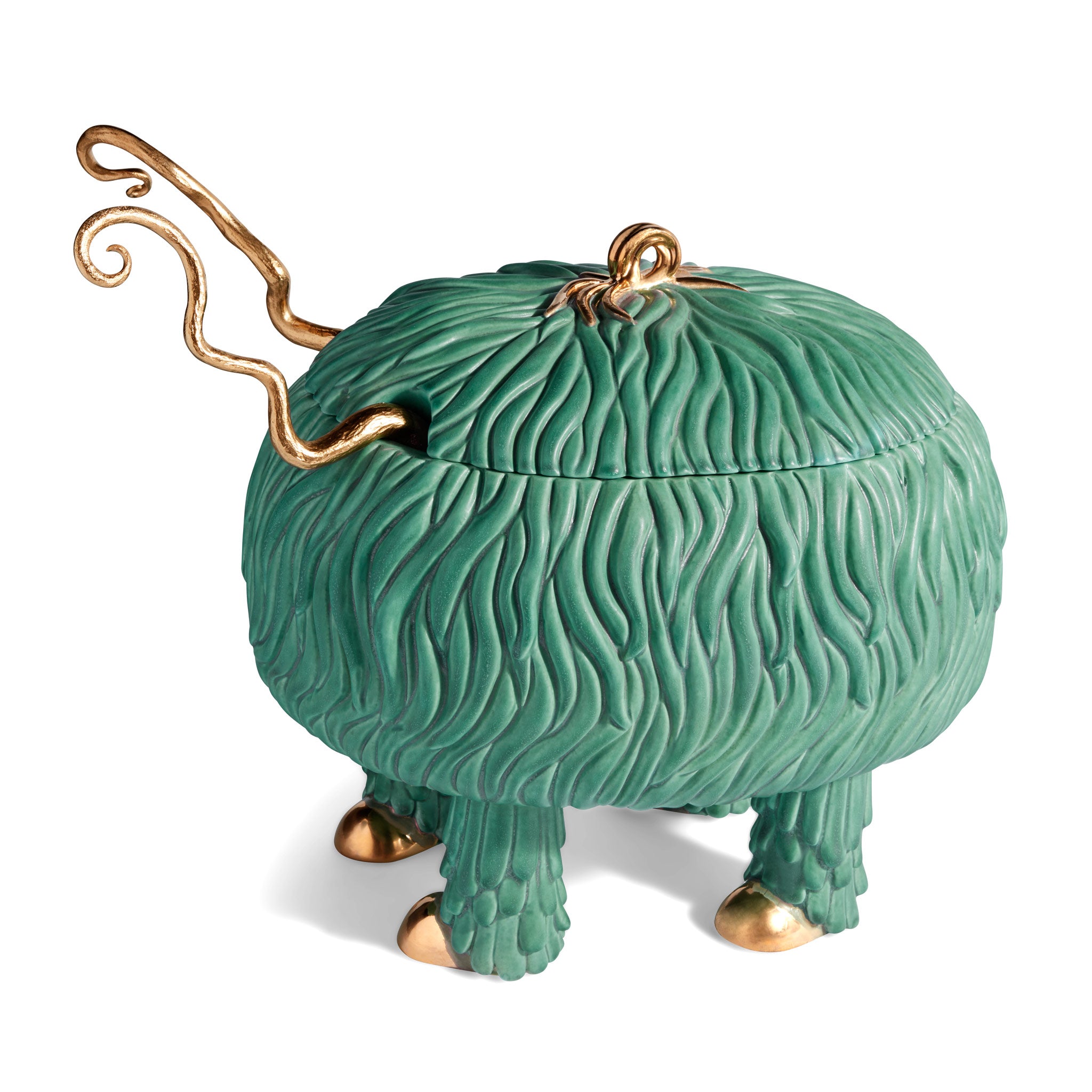 L'Objet x Haas Brothers Fox Salad Monster Serving Bowl - Green Side