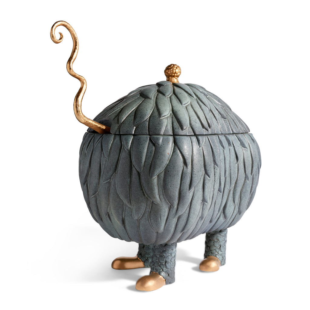 L'Objet x Haas Brothers Lukas Soup Monster Tureen - Grey Angle