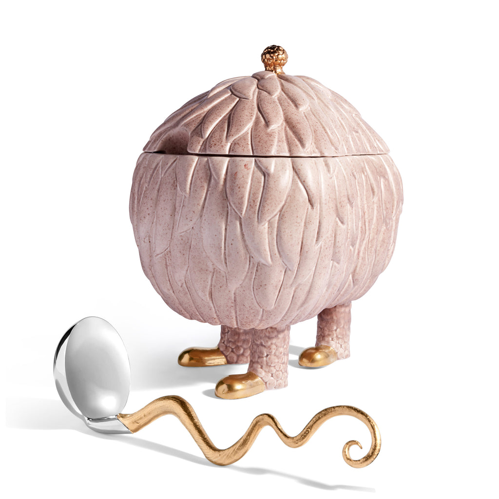 L'Objet x Haas Brothers Lukas Soup Monster Tureen - Pink Ladle