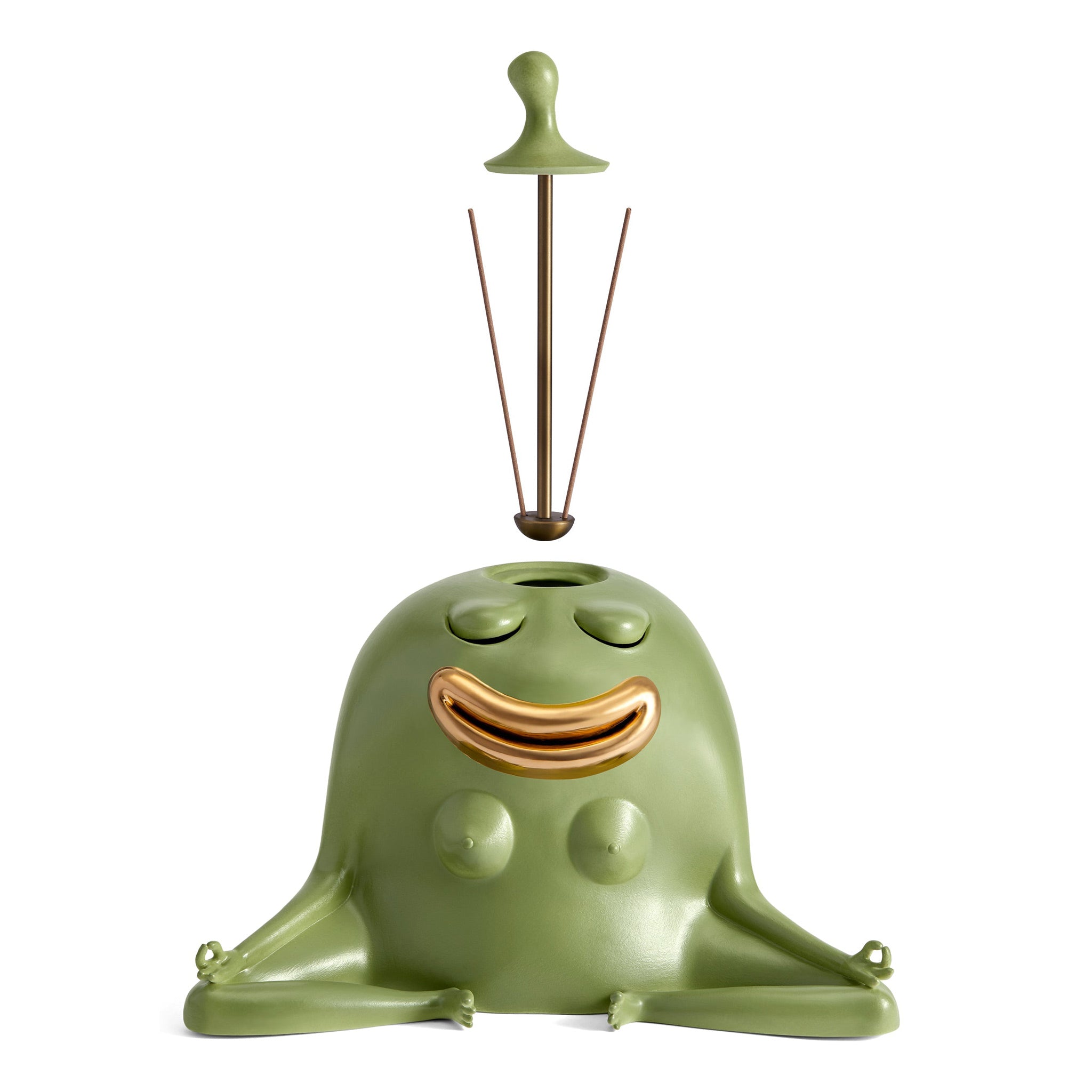 L'Objet x Haas Brothers 'Meditator' Incense Burner - Matcha Top