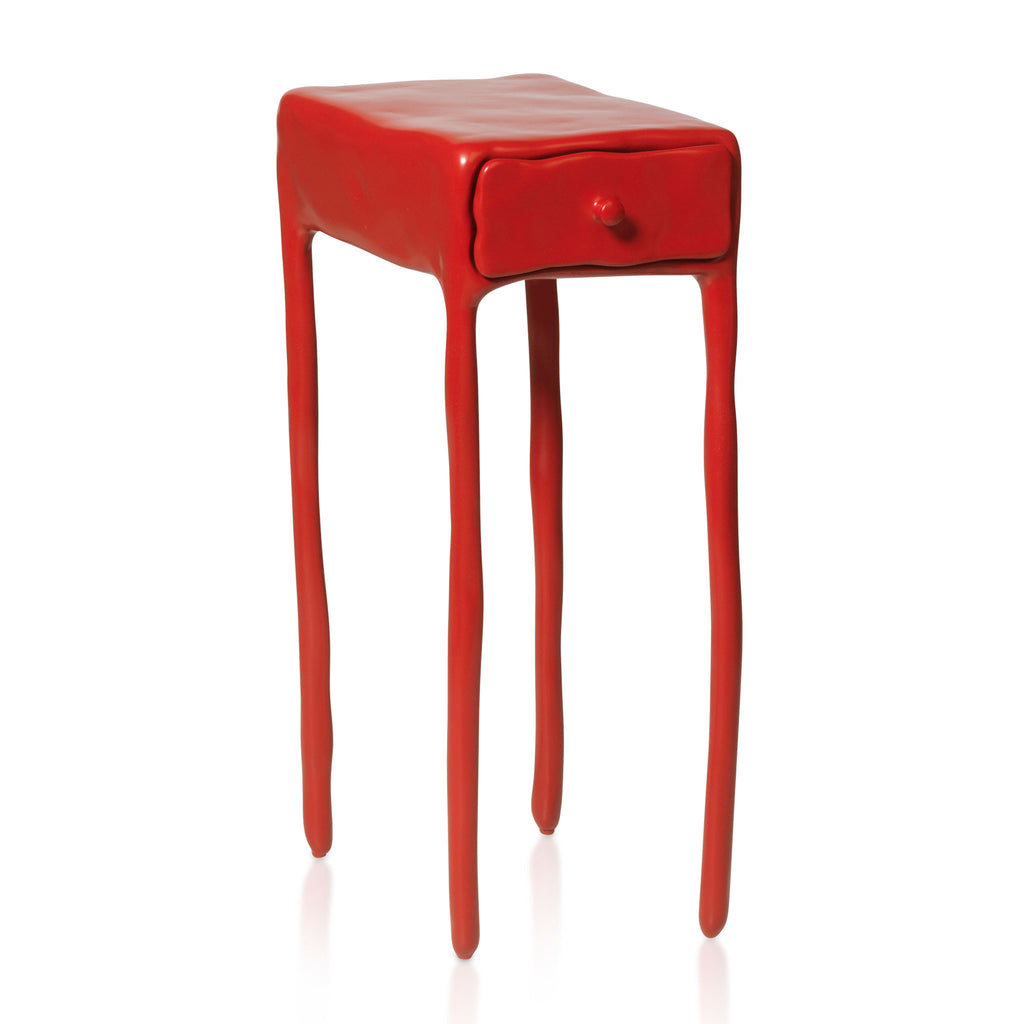 Maarten Baas Clay Table With Drawer Red Side