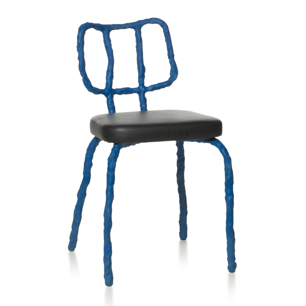 Maarten Baas Plain Clay Dining Chair Blue Front