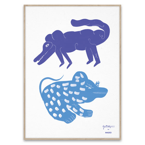 Two Creatures Print by Jaime Hayon - Blue