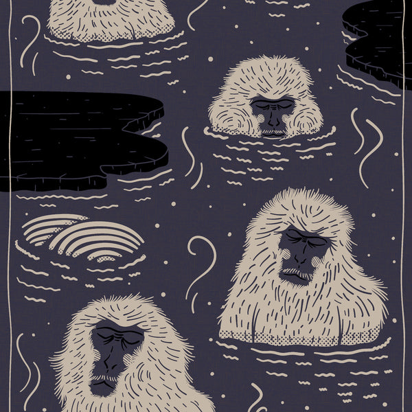 Moooi Carpets Extinct Animals Indigo Macaque Rug - Blue Detail