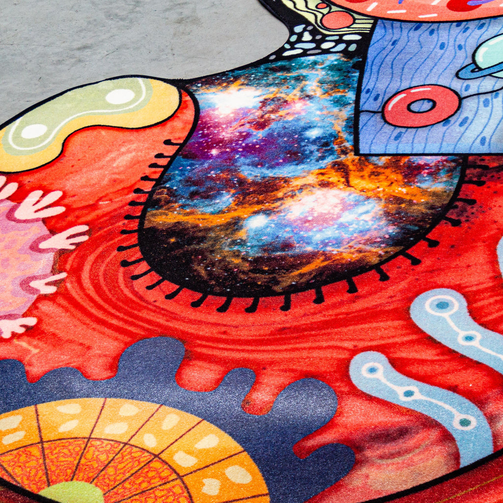 Moooi Carpets Space Escape - Plejaren Rug by Elena Salmistraro In Situ Detail
