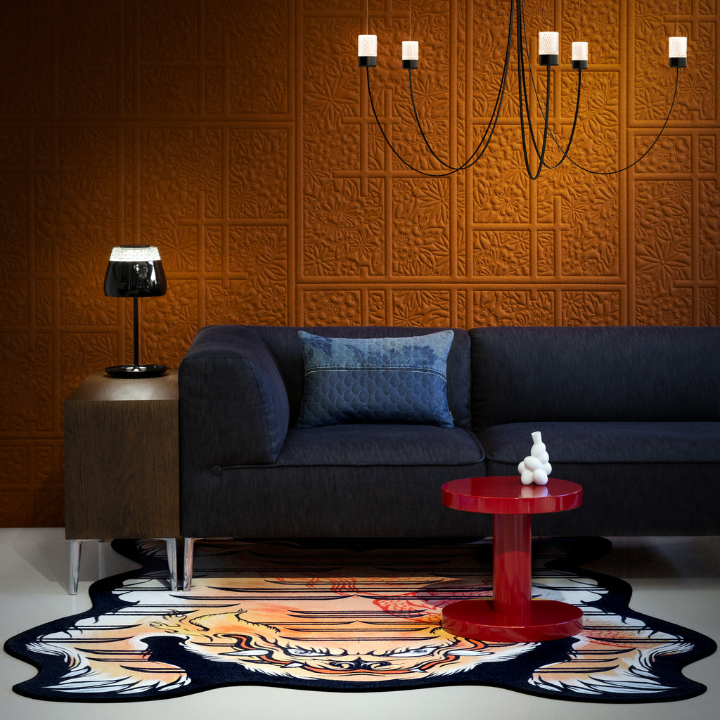 Moooi Carpets 'Tiger From Tibet' Rug by Atelier Reserve Room Scene