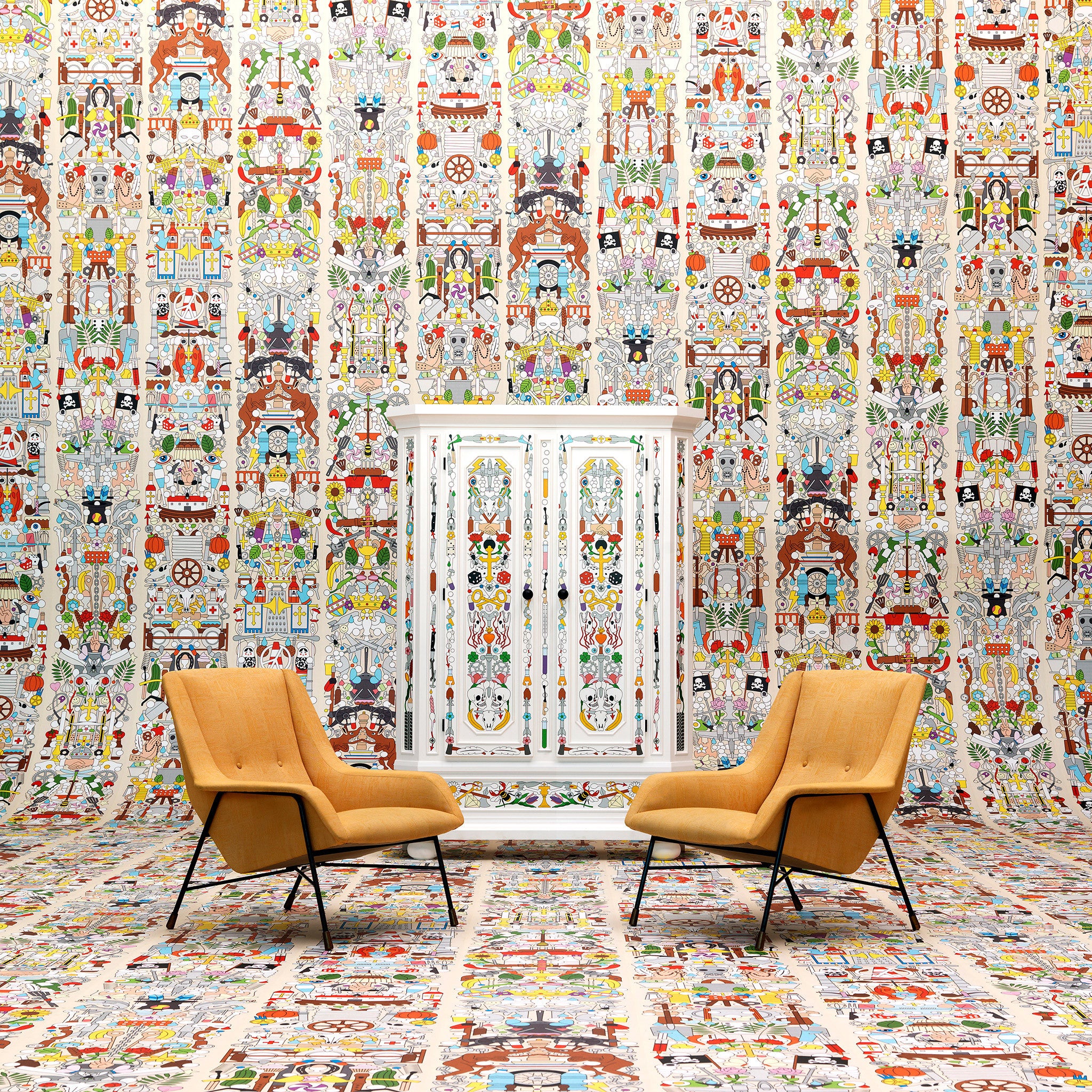 NLXL Alt Deutsch Wallpaper by Studio Job Roomset