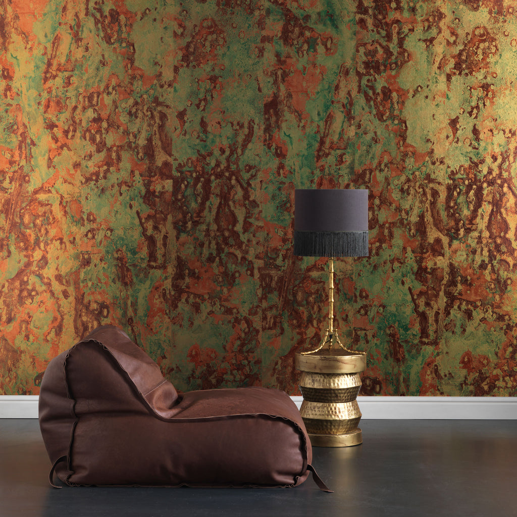 Spoiled Copper Metallic Wallpaper by Piet Hein Eek