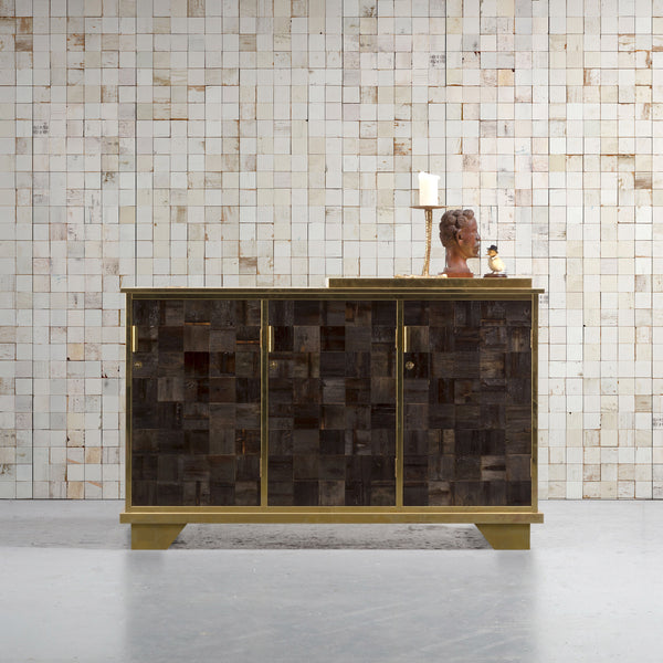 NLXL 'Mosaic Squares White' Wallpaper by Piet Hein Eek