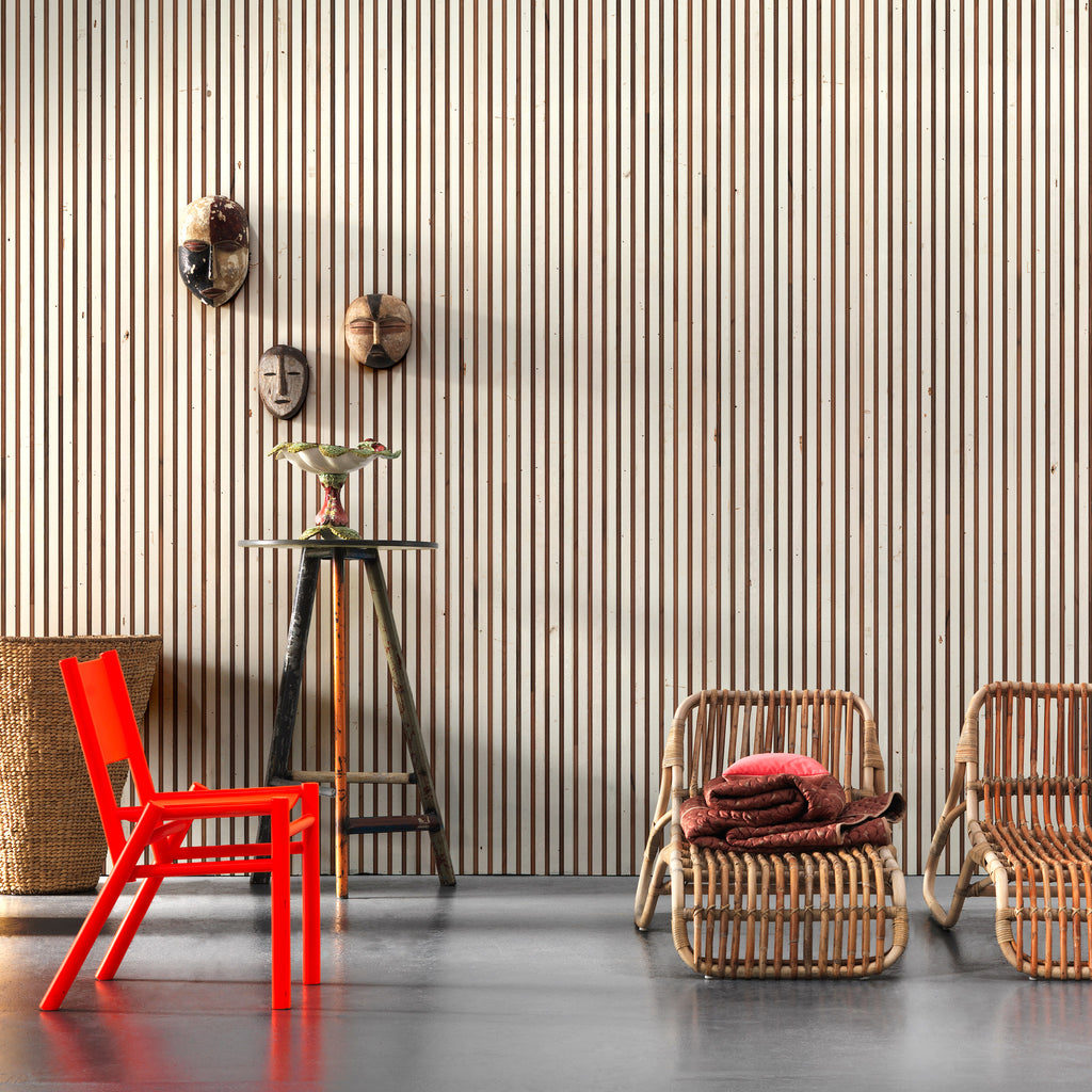 NLXL Timber Strips Wallpaper by Piet Hein Eek - TIM-03 Roomset