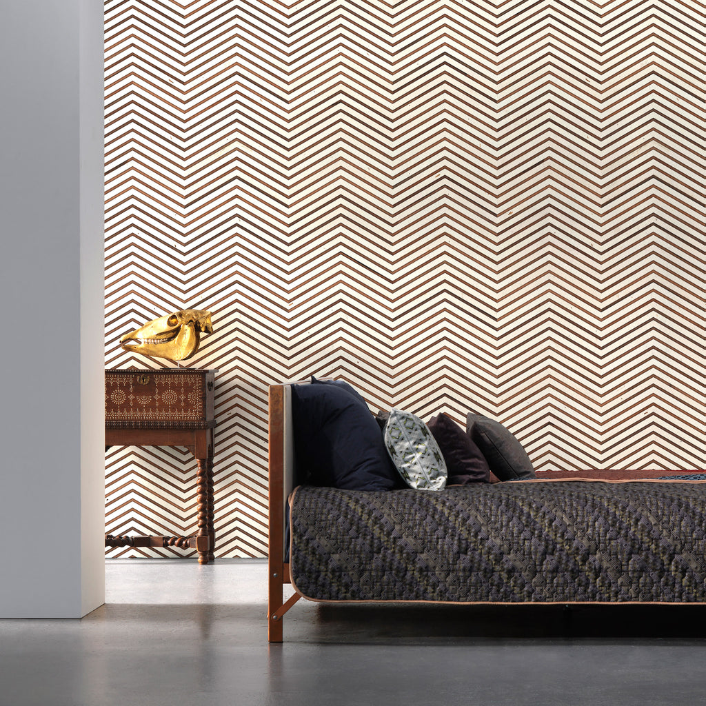 NLXL Timber Strips Wallpaper by Piet Hein Eek - TIM-04 Roomset