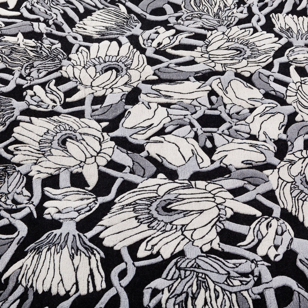 Withered Flowers Rug Detail