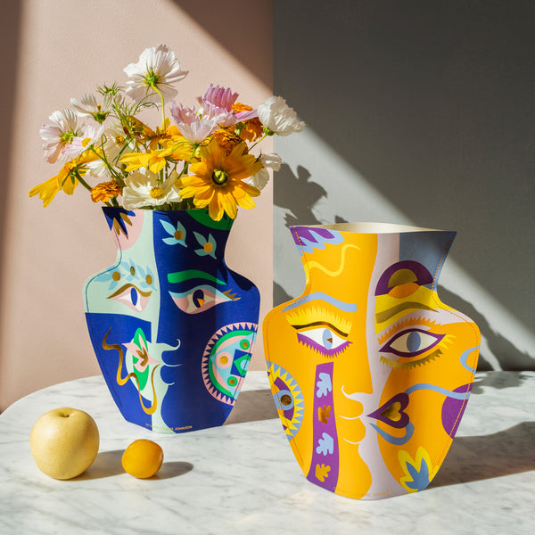 Claire Johnson Paper Vase - Blue