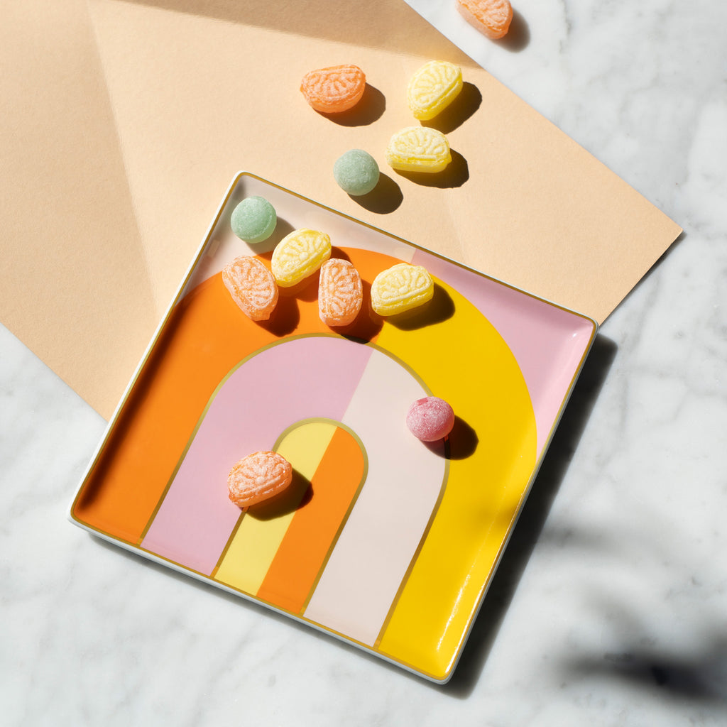 Octaevo 'Riviera Arch' Ceramic Tray - Orange Sweets