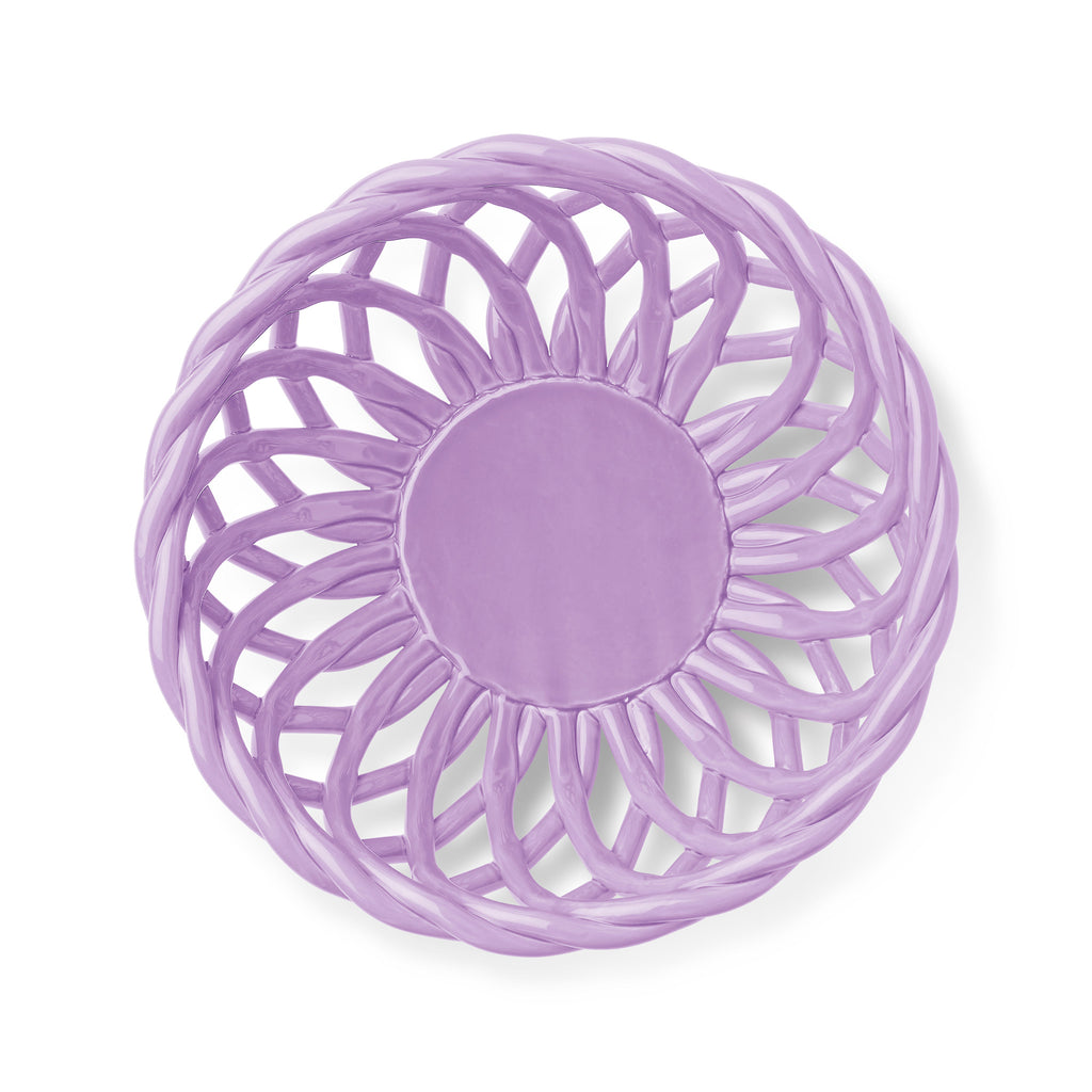 Octaevo 'Sicilia' Ceramic Basket - Large Lilac Top