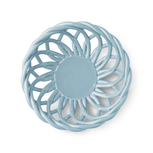 Octaevo 'Sicilia' Ceramic Basket - Small Light Blue Top