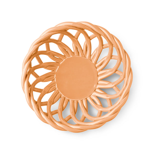 Octaevo 'Sicilia' Ceramic Basket - Small Tangerine Top