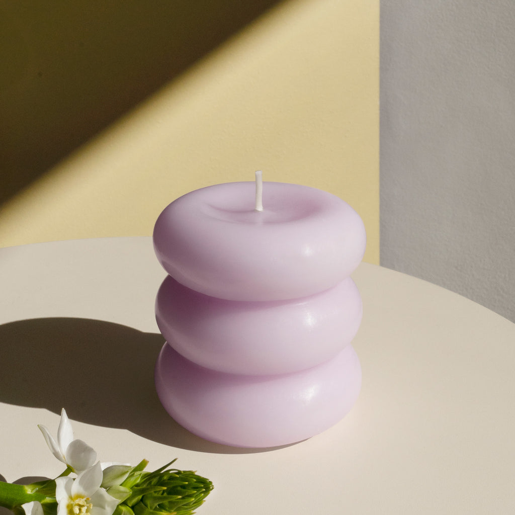 Octaevo 'Templo' Candle Sculpture - Pale Lilac Mood