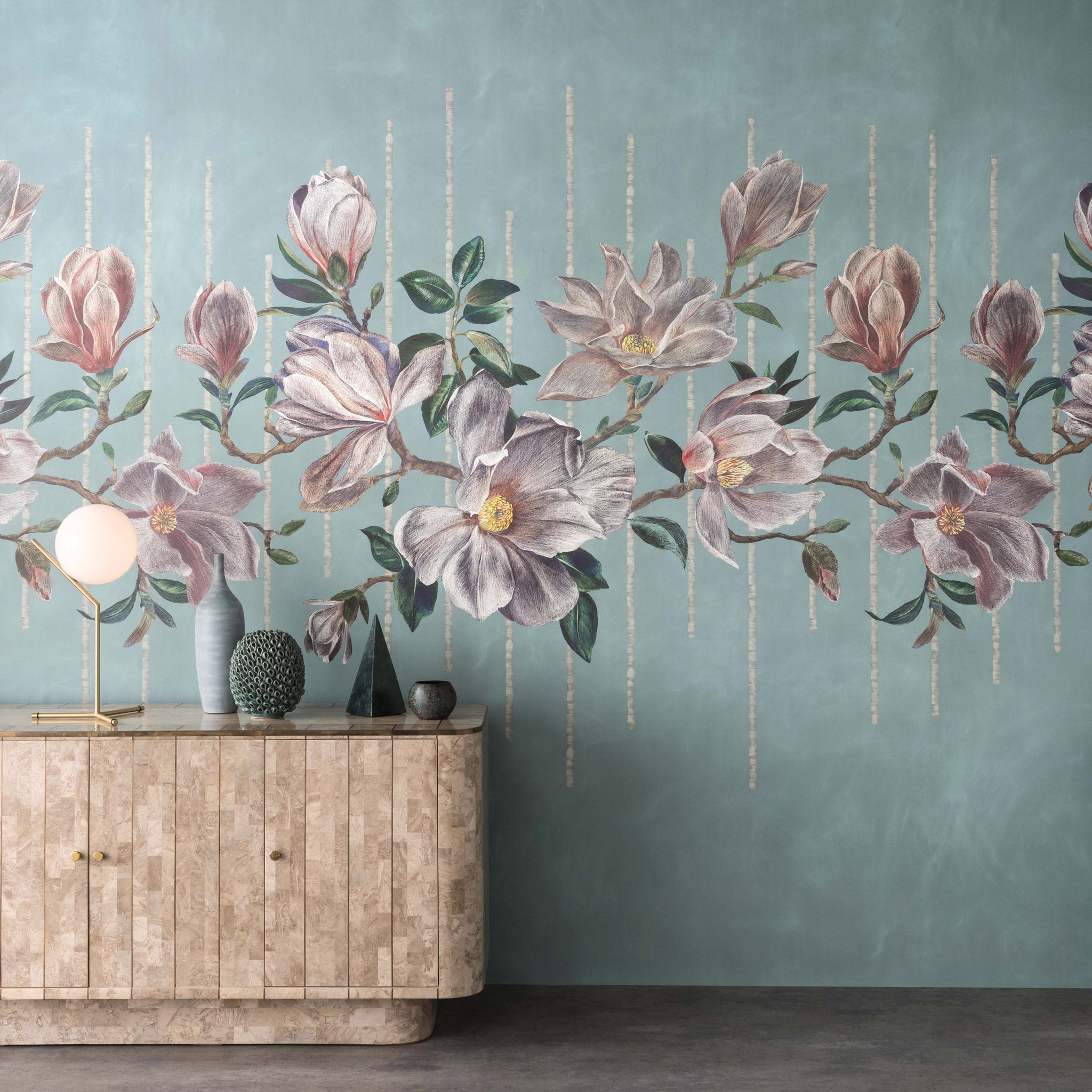 Osborne & Little 'Magnolia Frieze' Wallpaper Roomset