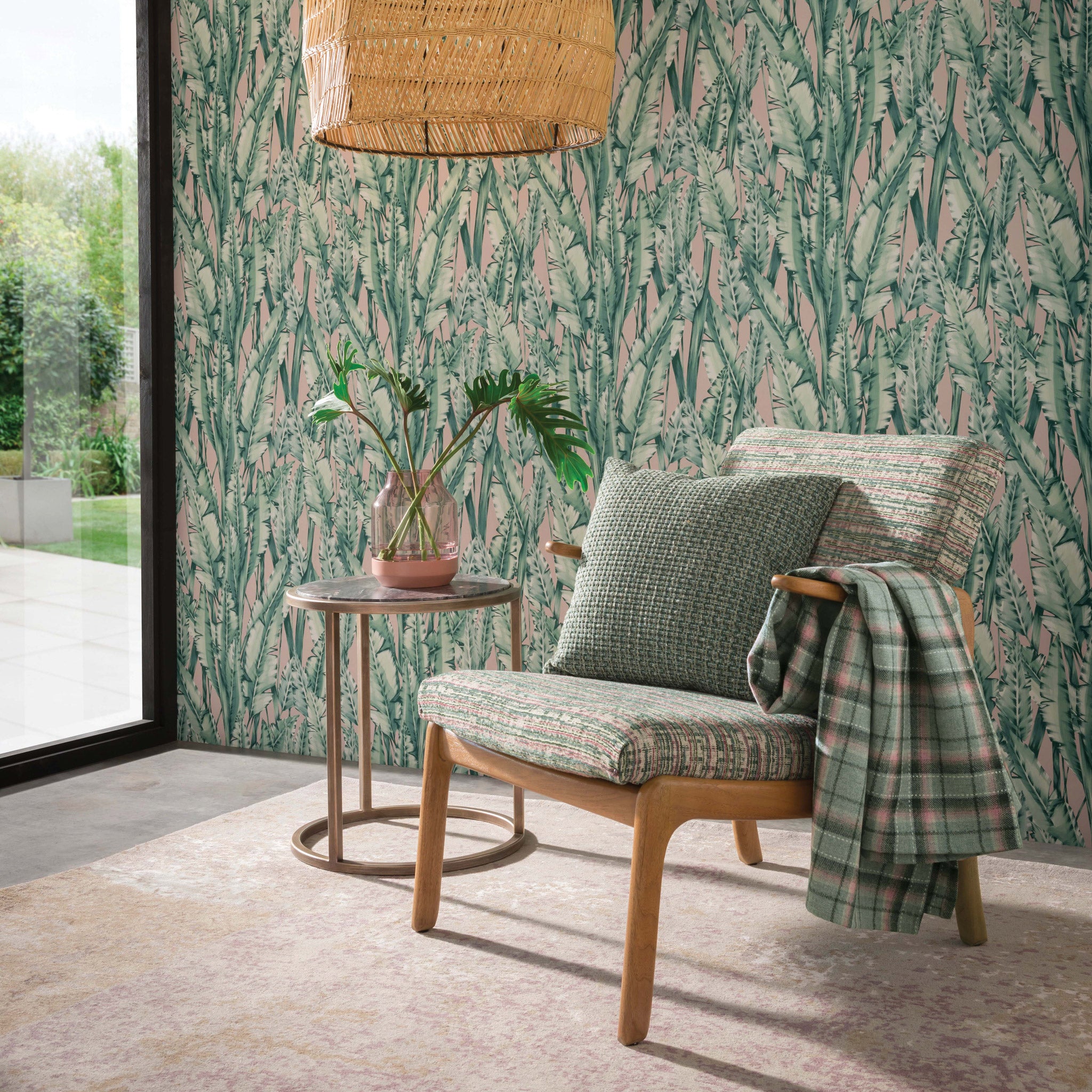 Osborne & Little 'Tiger Leaf' Wallpaper Roomset