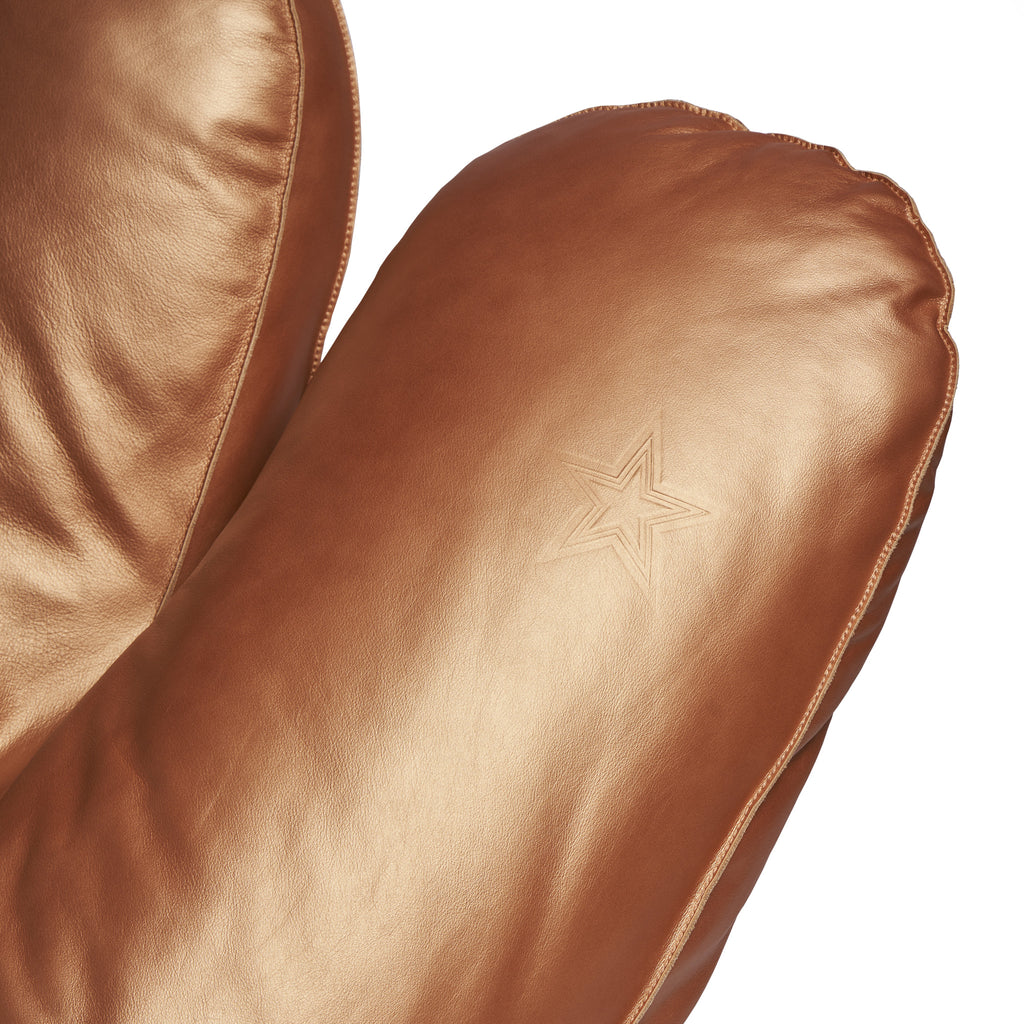 Poltronova 'Joe' Gold Baseball Glove Armchair Branding Detail