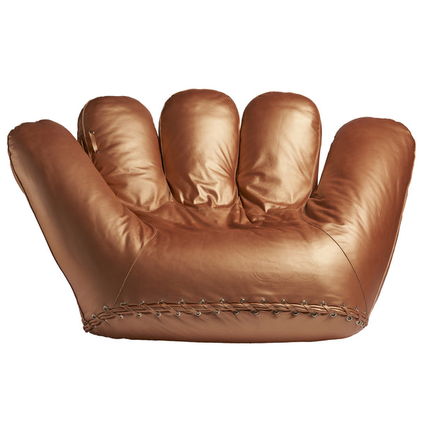 Poltronova 'Joe' Gold Baseball Glove Armchair Front