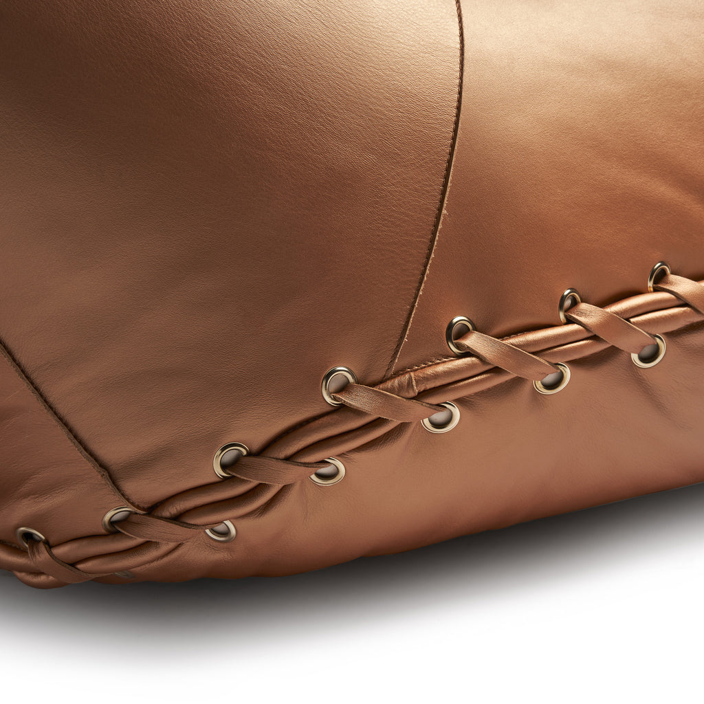 Poltronova 'Joe' Gold Baseball Glove Armchair Stitching Detail