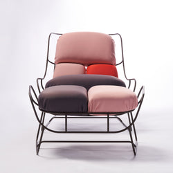 Poltronova 'Plasma' Armchair & Footstool by Nigel Coates Front