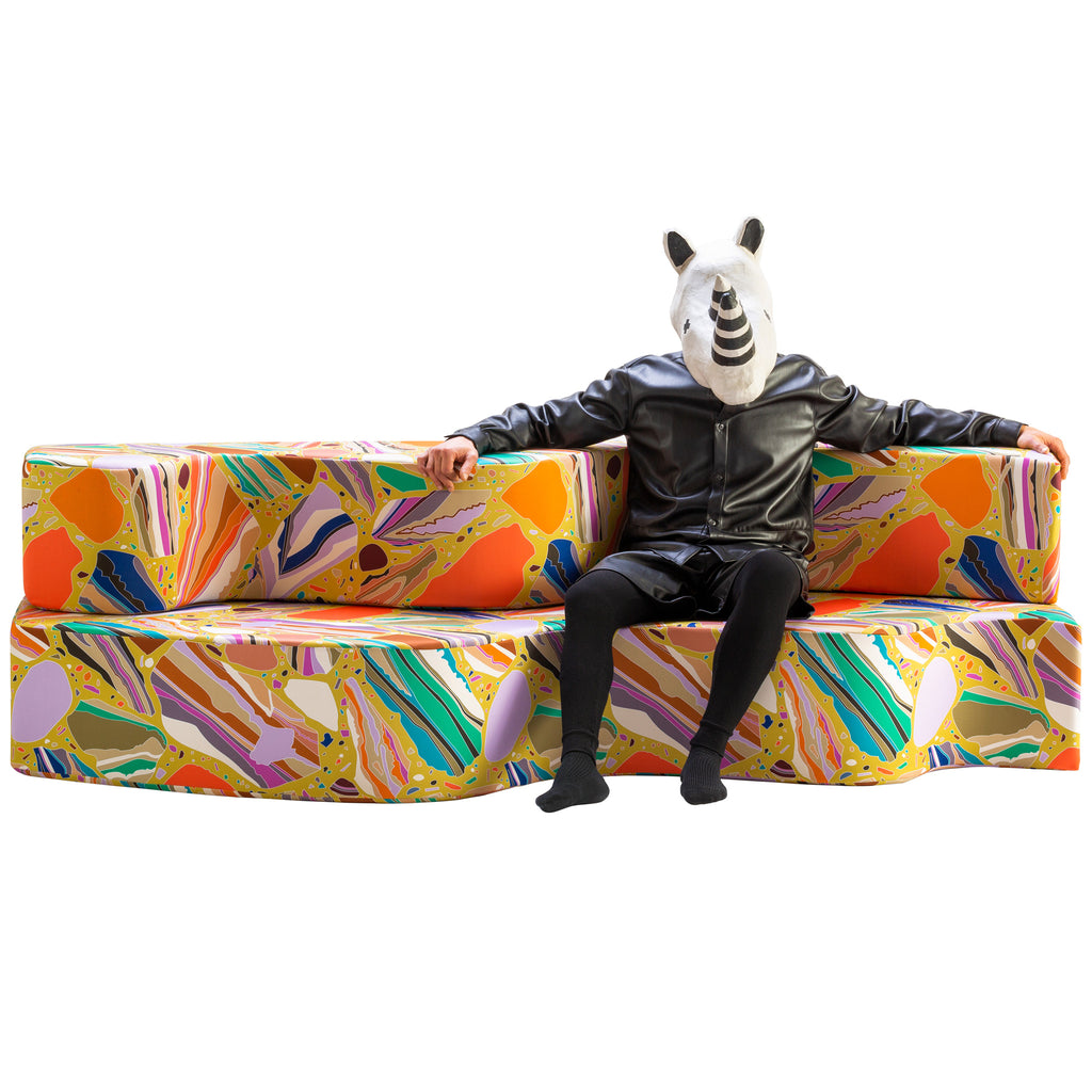 Poltronova 'Superonda' Terrazzo Sofa by Bethan Laura Wood Straight On Sitting