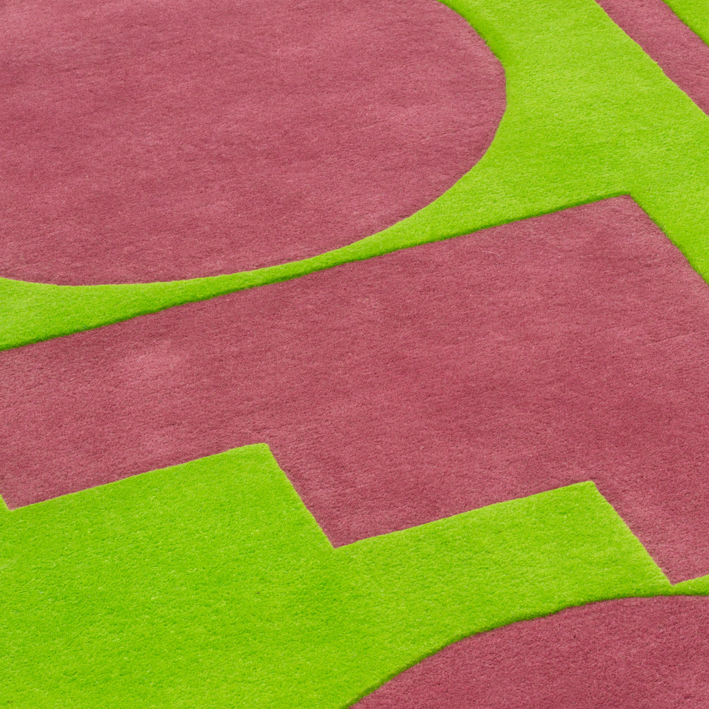 Poltronova Tappeto 'Sofo' Rug - Green/Pink Detail 1