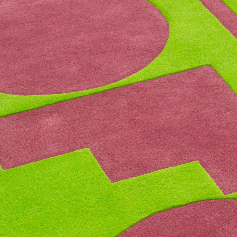 Poltronova Tappeto 'Sofo' Rug - Green/Pink Detail 1