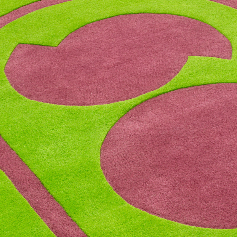 Poltronova Tappeto 'Sofo' Rug - Green/Pink Detail 2