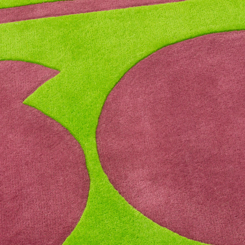 Poltronova Tappeto 'Sofo' Rug - Green/Pink Detail 4