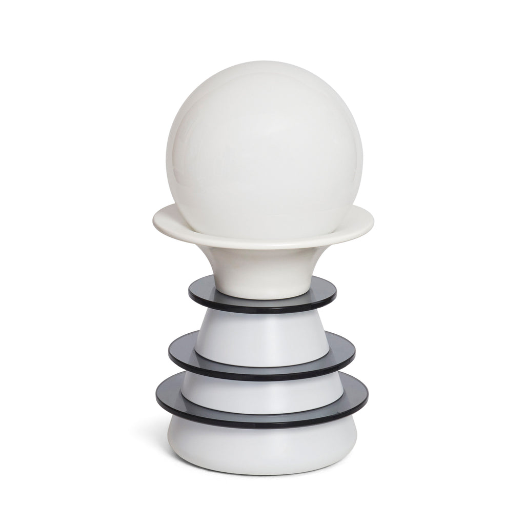 Scapin Collezioni 'Catodo Table' Lamp by Elena Salmistraro - Light Grey Frosted