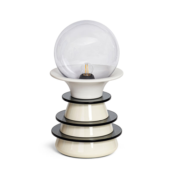 Scapin Collezioni 'Catodo' Table Lamp by Elena Salmistraro - Oyster White Clear