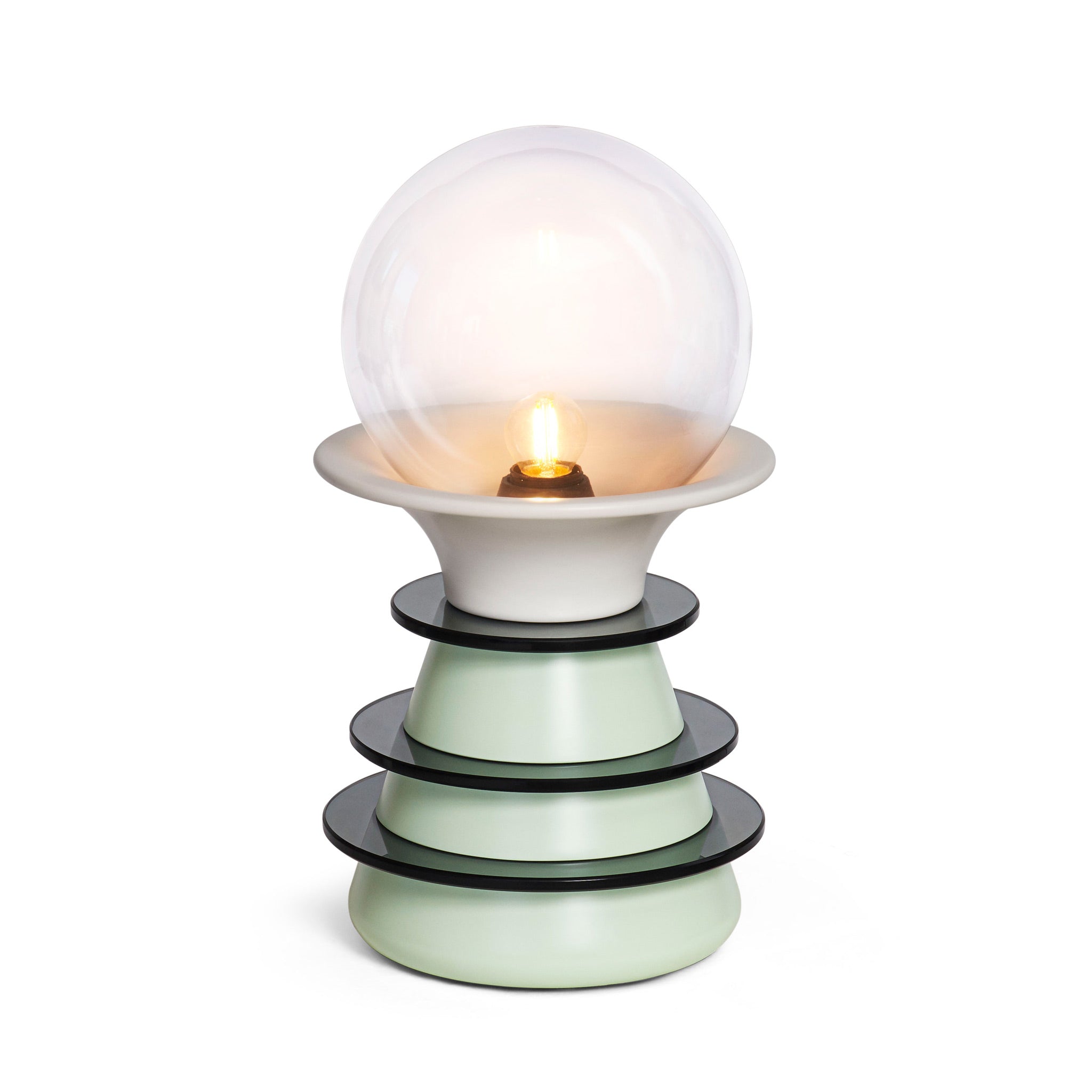 Scapin Collezioni 'Catodo' Table Lamp by Elena Salmistraro - Pale Green Clear