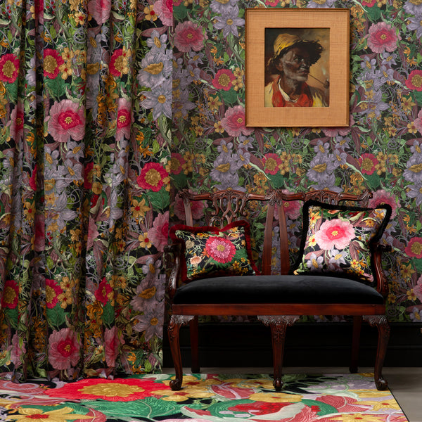 Timorous Beasties 'Berkeley Blooms' Fabric Room Scene