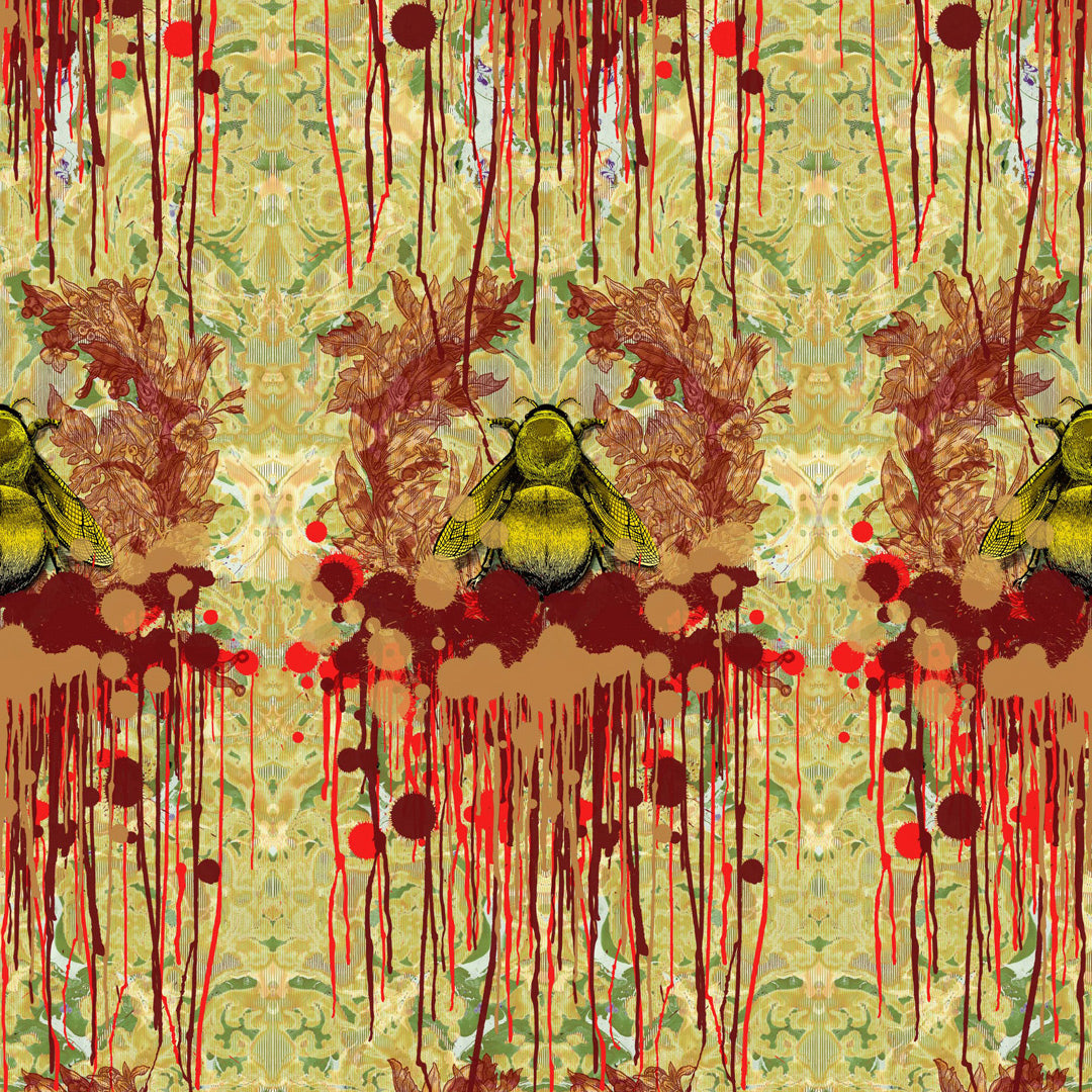 Timorous Beasties 'Bloody Empire' Wallpaper Green