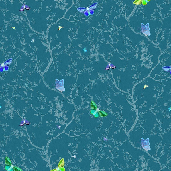 Timorous Beasties 'Butterflies' Wallpaper Teal