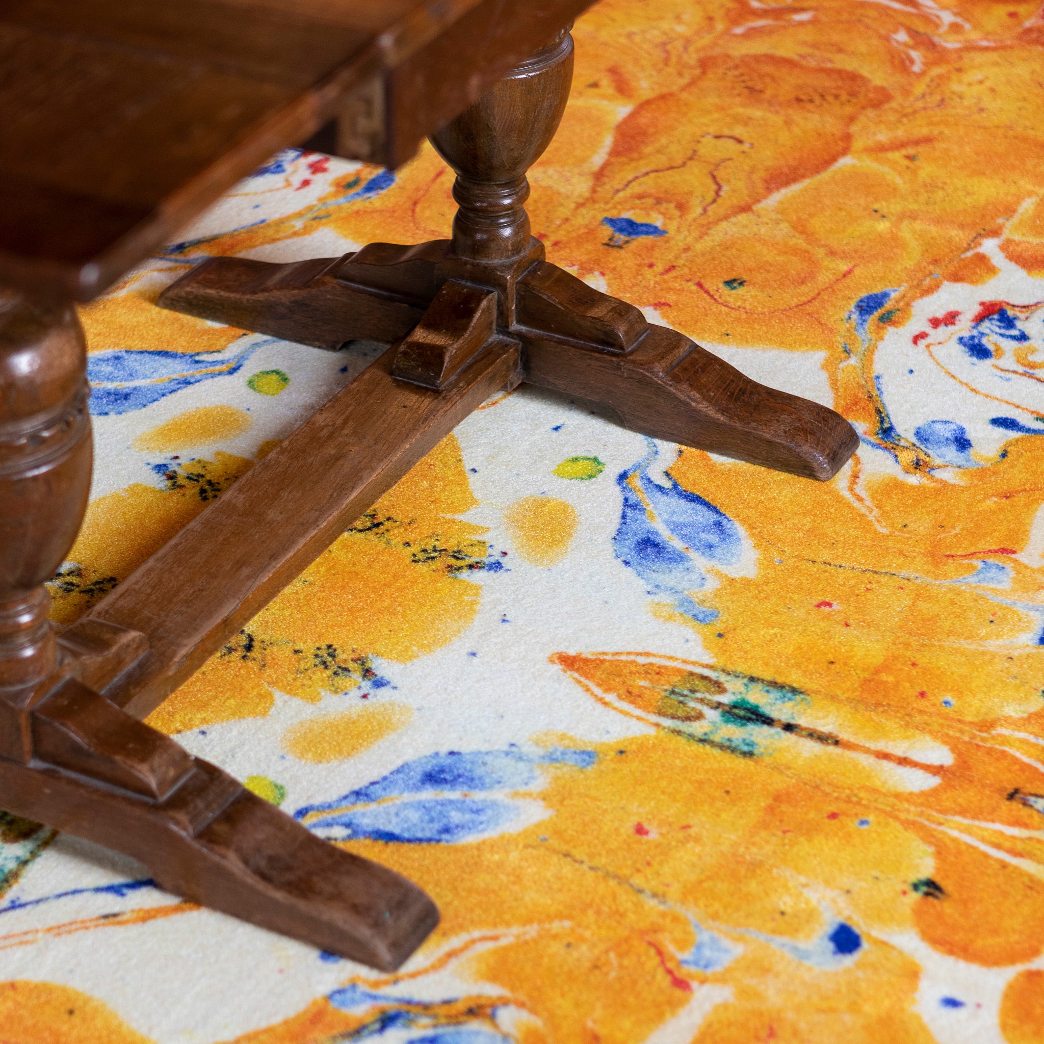 Timorous Beasties 'Cerebral Marble' Art Rug In-Situ Detail