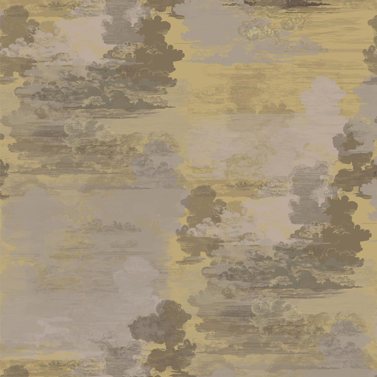 Timorous Beasties Cloud Toile Fabric Yellow