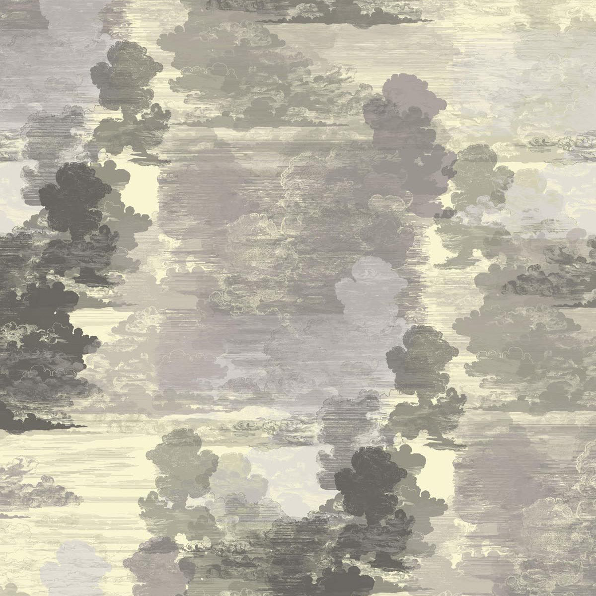 Timorous Beasties Cloud Toile Wallpaper Grey Yellow