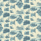 Timorous Beasties 'Edinburgh Toile' Wallpaper Blue