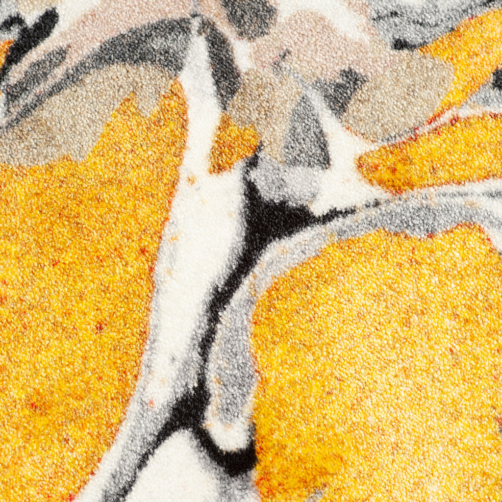Timorous Beasties 'Ex Libris' Mustard Art Rug Detail 1