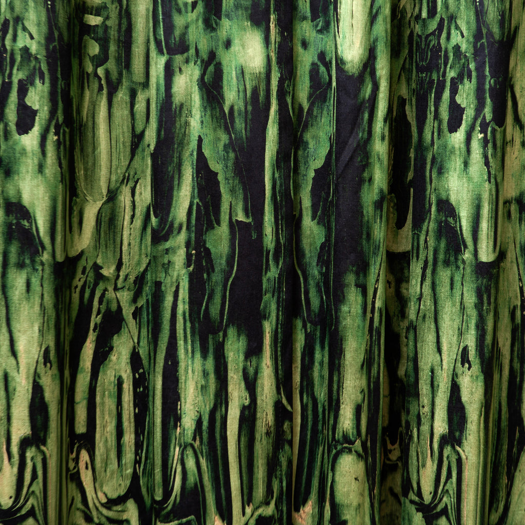 Timorous Beasties 'Gerhard Gum' Velvet Fabric Kiwi Detail